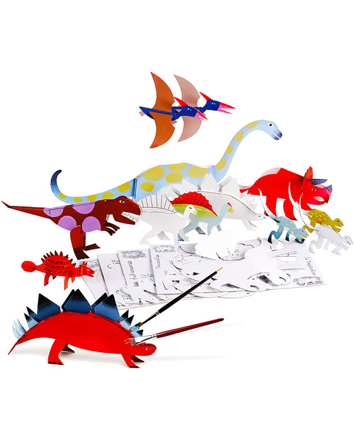 Mitik Dinosauri Dinodulos - Cartone Riciclato (da montare e colorare!) Kit Fai Da Te