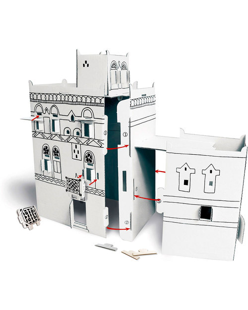 Mitik Le Case dell'Asia - Cartoncino 90% Riciclato (da montare senza bisogno di colla o forbici!) Kit Fai Da Te