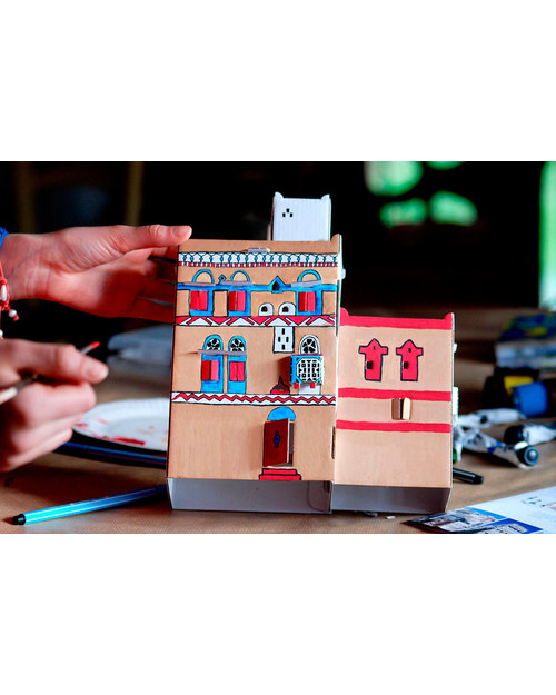 Mitik Le Case dell'Asia - Cartoncino 90% Riciclato (da montare senza bisogno di colla o forbici!) Kit Fai Da Te