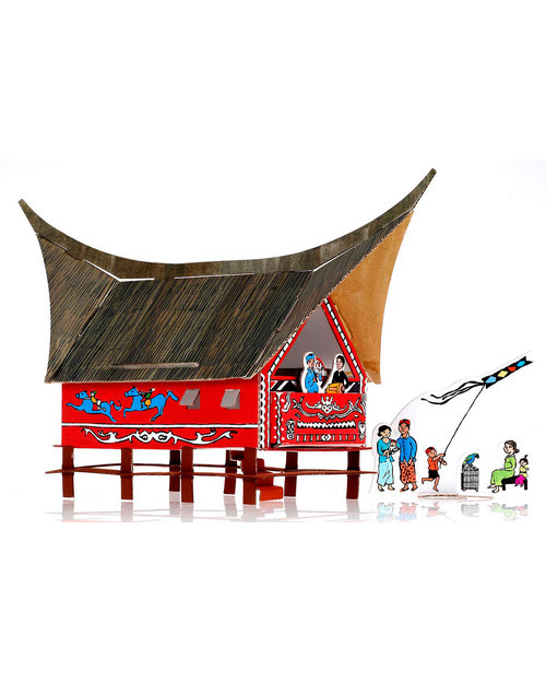 Mitik Le Case dell'Asia - Cartoncino 90% Riciclato (da montare senza bisogno di colla o forbici!) Kit Fai Da Te