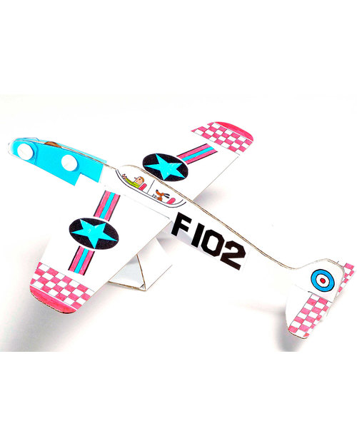 Mitik Mes Z'Avions - Aerei di Cartone da Costruire Cartoncino 90% Riciclato (senza bisogno di colla o forbici!) Kit Fai Da Te
