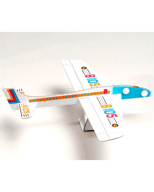 Mitik Mes Z'Avions - Aerei di Cartone da Costruire Cartoncino 90% Riciclato (senza bisogno di colla o forbici!) Kit Fai Da Te