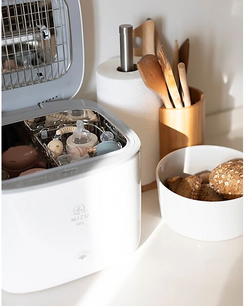 Mizu Baby Sterilizzatore UV con Lampada Led Airi - 4 in 1 - Capacità 8 litri - per Biberon e Accessori Accessori Biberon
