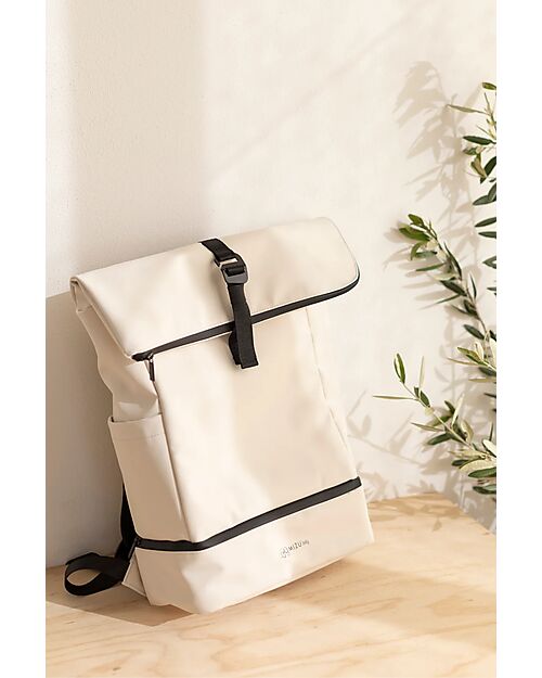 Mizu Baby Zaino Termico Horei - Talco - Fasciatoio Incluso Zaini Fasciatoio