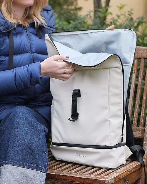 Mizu Baby Zaino Termico Horei - Talco - Fasciatoio Incluso Zaini Fasciatoio