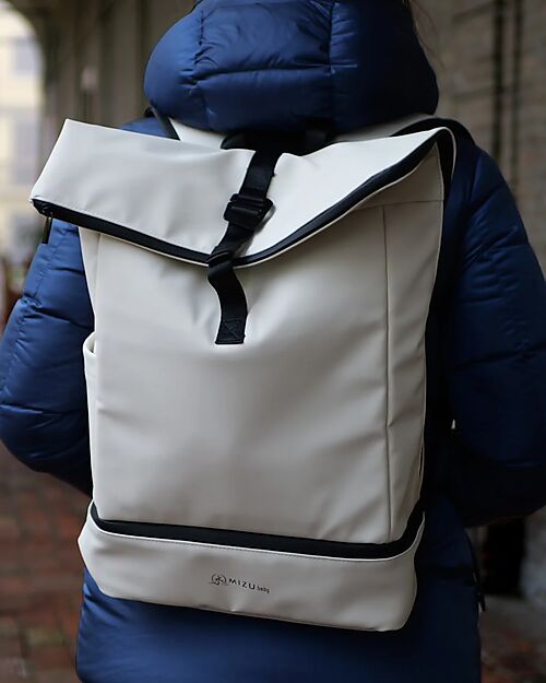 Mizu Baby Zaino Termico Horei - Talco - Fasciatoio Incluso Zaini Fasciatoio