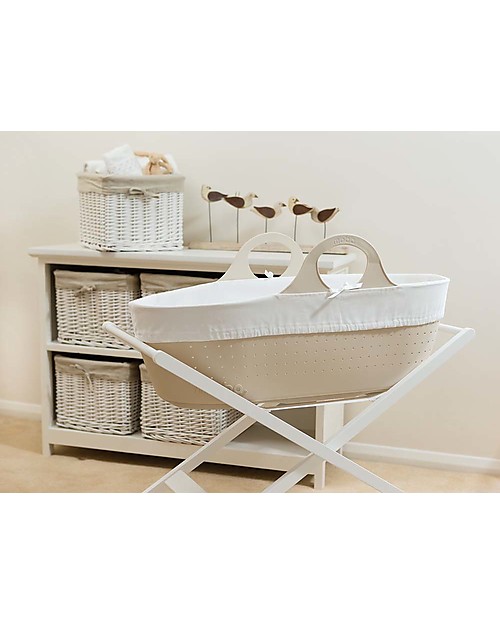 Moba MOBA Cesta per Neonati, Grigio Tortora Culle e Ceste