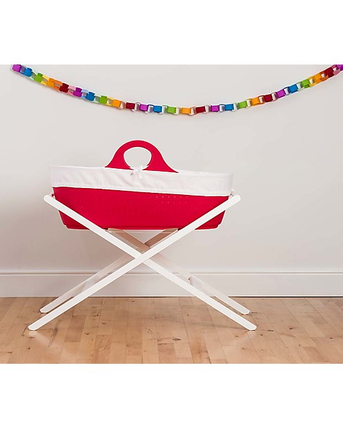 Moba MOBA Cesta per Neonati, Rosso Lampone Culle e Ceste