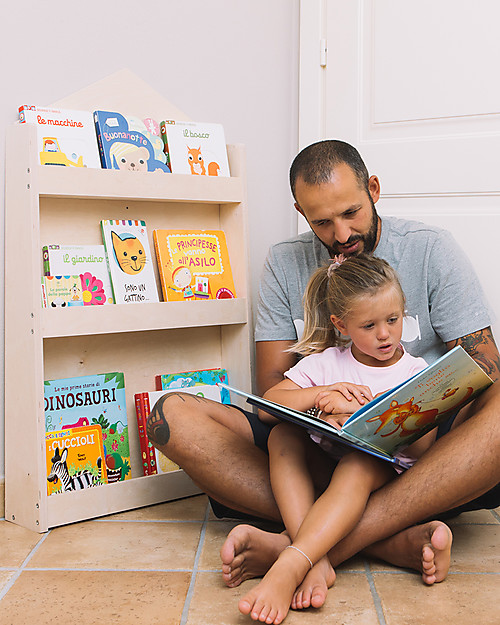 Moblì Libreria Montessoriana Dotty in Legno - Casetta - 60x13x95 cm Librerie Montessoriane