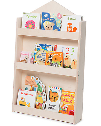 Moblì Libreria Montessoriana Dotty in Legno - Casetta - 60x13x95 cm Librerie
