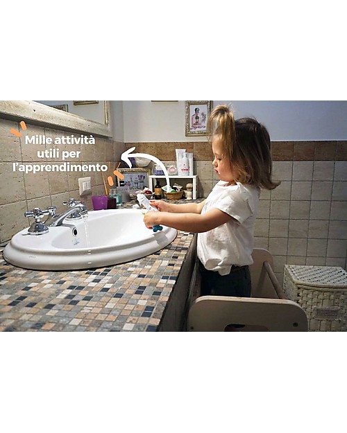 Moblì Torre Montessoriana ùlly Natural con Pedana Removibile - Legno di betulla senza vernici o solventi Torri Montessoriane_