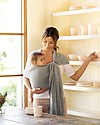 Moby Wrap Fascia Portabebè ad Anelli - 100% Cotone a Doppia Garza - Grigio Fasce Portabebé