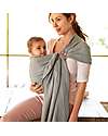 Moby Wrap Fascia Portabebè ad Anelli - 100% Cotone a Doppia Garza - Grigio Fasce Portabebé