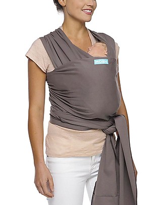 Moby Wrap Fascia Portabebè Classic in puro cotone - Facilissima da indossare! - Ardesia Fasce Portabebé