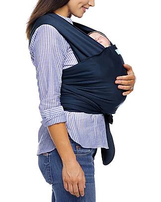 Moby Wrap Fascia Portabebè Classic in Puro Cotone - Facilissima da indossare! - Blu Notte Fasce Portabebé