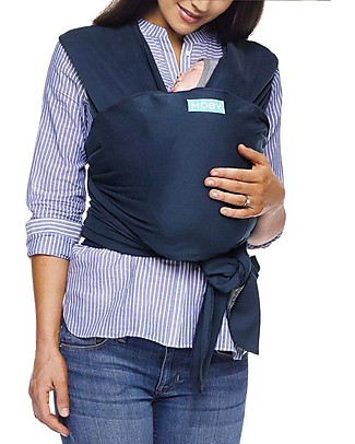 Moby Wrap Fascia Portabebè Classic in Puro Cotone - Facilissima da indossare! - Blu Notte Fasce Portabebé