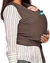 Moby Wrap Fascia Portabebè Classic in Puro Cotone - Facilissima da indossare! - Cioccolato Fasce Portabebé