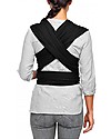 Moby Wrap Fascia Portabebè Classic in puro cotone - Facilissima da indossare! - Nero Fasce Portabebé