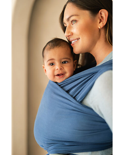Moby Wrap Fascia Portabebè Classic in Puro Cotone - Facilissima da indossare! - Oceano Fasce Portabebé