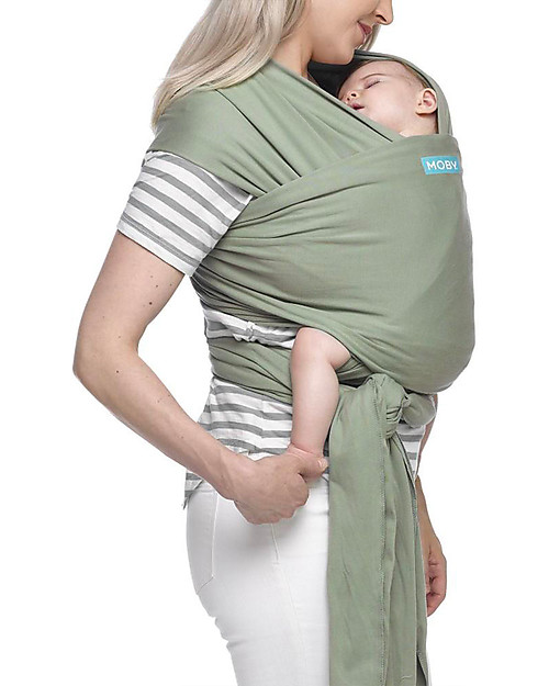Moby Wrap Fascia Portabebè Classic in Puro Cotone - Facilissima da indossare! - Pera Fasce Portabebé