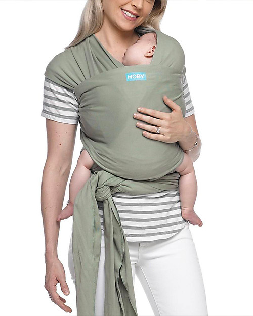 Moby Wrap Fascia Portabebè Classic in Puro Cotone - Facilissima da indossare! - Pera Fasce Portabebé