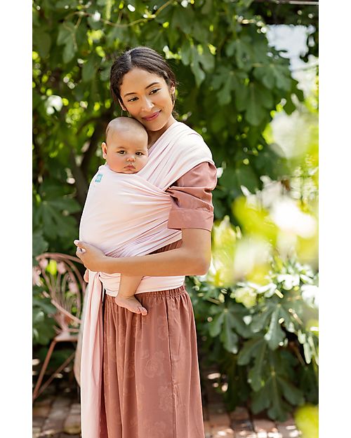 Moby Wrap Fascia Portabebè Classic in Puro Cotone - Facilissima da indossare! - Rosa Quarzo Fasce Portabebé