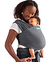 Moby Wrap Fascia Portabebè Elements - Morbida come una piuma e facilissima da indossare -Asfalto Fasce Portabebé