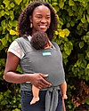 Moby Wrap Fascia Portabebè Elements - Morbida come una piuma e facilissima da indossare -Asfalto Fasce Portabebé