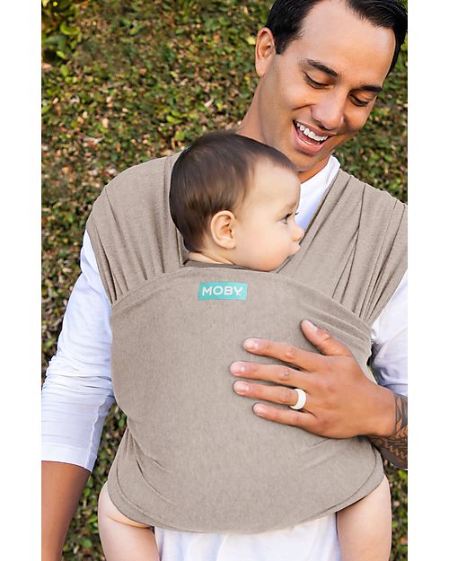 Moby Wrap Fascia Portabebè Elements - Morbida come una piuma e facilissima da indossare - Grigio Talpa Fasce Portabebé