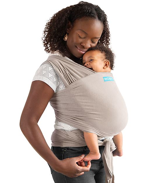 Moby Wrap Fascia Portabebè Elements - Morbida come una piuma e facilissima da indossare - Grigio Talpa Fasce Portabebé