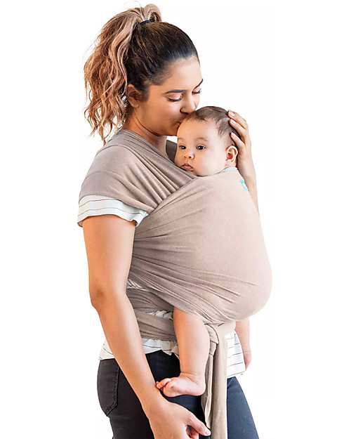 Moby Wrap Fascia Portabebè Elements - Morbida come una piuma e facilissima da indossare - Grigio Talpa Fasce Portabebé