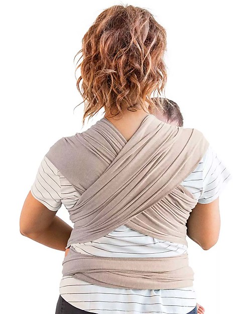Moby Wrap Fascia Portabebè Elements - Morbida come una piuma e facilissima da indossare - Grigio Talpa Fasce Portabebé