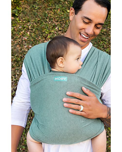 Moby Wrap Fascia Portabebè Elements - Morbida come una piuma e facilissima da indossare -Verde Acqua Fasce Portabebé