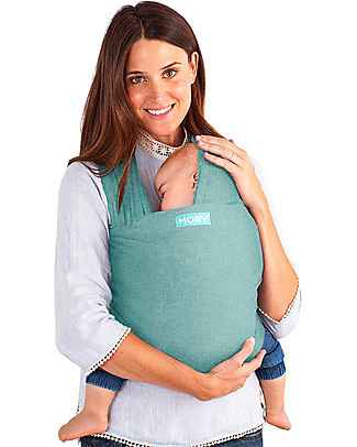Moby Wrap Fascia Portabebè Elements - Morbida come una piuma e facilissima da indossare -Verde Acqua Fasce Portabebé_