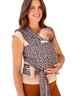 Moby Wrap Fascia Portabebé Classic in puro cotone - Facilissima da indossare - Leopardo Fasce Portabebé