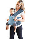 Moby Wrap Fascia Portabebé Easy in puro cotone - Facilissima da indossare - Azzurro Fasce Portabebé
