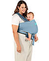 Moby Wrap Fascia Portabebé Easy in puro cotone - Facilissima da indossare - Azzurro Fasce Portabebé