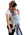 Moby Wrap Fascia Portabebé Easy in puro cotone - Facilissima da indossare! - Grigio Perla Fasce Portabebé