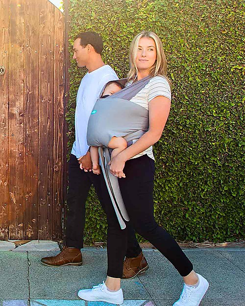 Moby Wrap Fascia Portabebé Easy in puro cotone - Facilissima da indossare! - Grigio Perla Fasce Portabebé