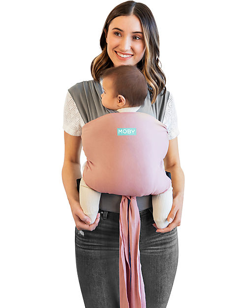 Moby Wrap Fascia Portabebé Easy in puro cotone - Facilissima da indossare - Rosa Fasce Portabebé