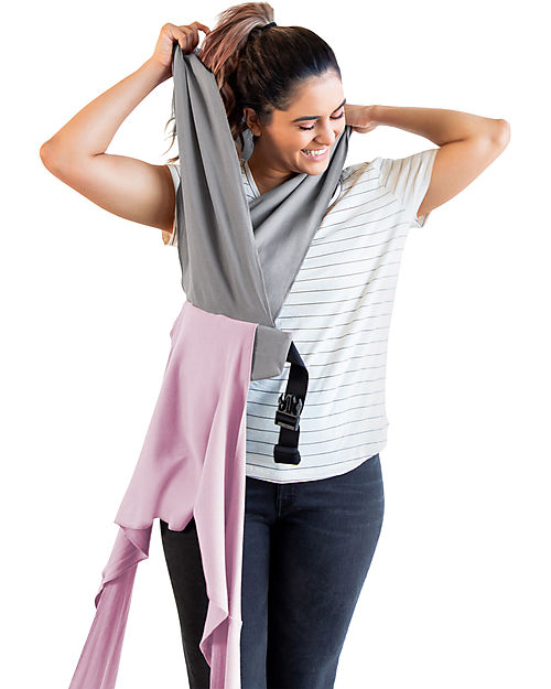 Moby Wrap Fascia Portabebé Easy in puro cotone - Facilissima da indossare - Rosa Fasce Portabebé