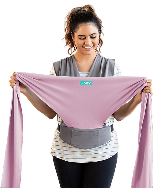 Moby Wrap Fascia Portabebé Easy in puro cotone - Facilissima da indossare - Rosa Fasce Portabebé