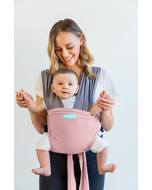 Moby Wrap Fascia Portabebé Easy in puro cotone - Facilissima da indossare - Rosa Fasce Portabebé