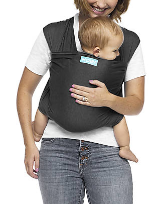 Moby Wrap Fascia Portabebé Evolution in puro cotone - Facilissima da indossare - Grigio Pietra Fasce Portabebé