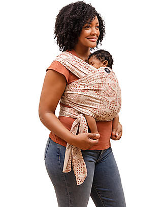 Moby Wrap Fascia Portabebé Evolution in puro cotone - Facilissima da indossare - Woodgrain Fasce Portabebé
