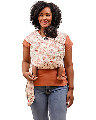 Moby Wrap Fascia Portabebé Evolution in puro cotone - Facilissima da indossare - Woodgrain Fasce Portabebé