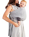 Moby Wrap Fascia Portabebé Fit Ibrida in puro cotone- Si indossa come una t-shirt! - Grigia Fasce Portabebé