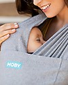 Moby Wrap Fascia Portabebé Fit Ibrida in puro cotone- Si indossa come una t-shirt! - Grigia Fasce Portabebé