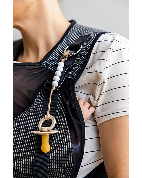 Moby Wrap Marsupio Portabebé Cloud Ibrido - Facilissimo da indossare! - Vita Alta - Antracite a Quadri Marsupi