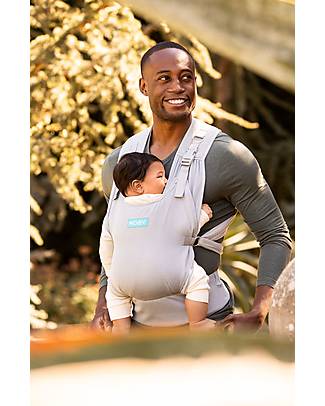 Moby Wrap Marsupio Portabebé Cloud Ibrido - Facilissimo da indossare! - Vita Alta - Crema Fasce Portabebé_